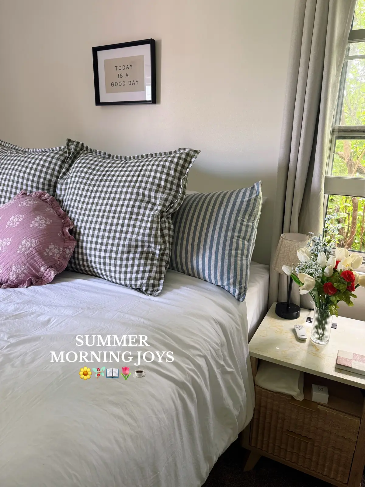 Summer morning joys and outfit favorites today 🍒✨🧚🏼‍♀️☕️🌷 #morningaesthetic #summeraesthetic #currentjoys #summermorning #summeroutfits #currentobsessions 