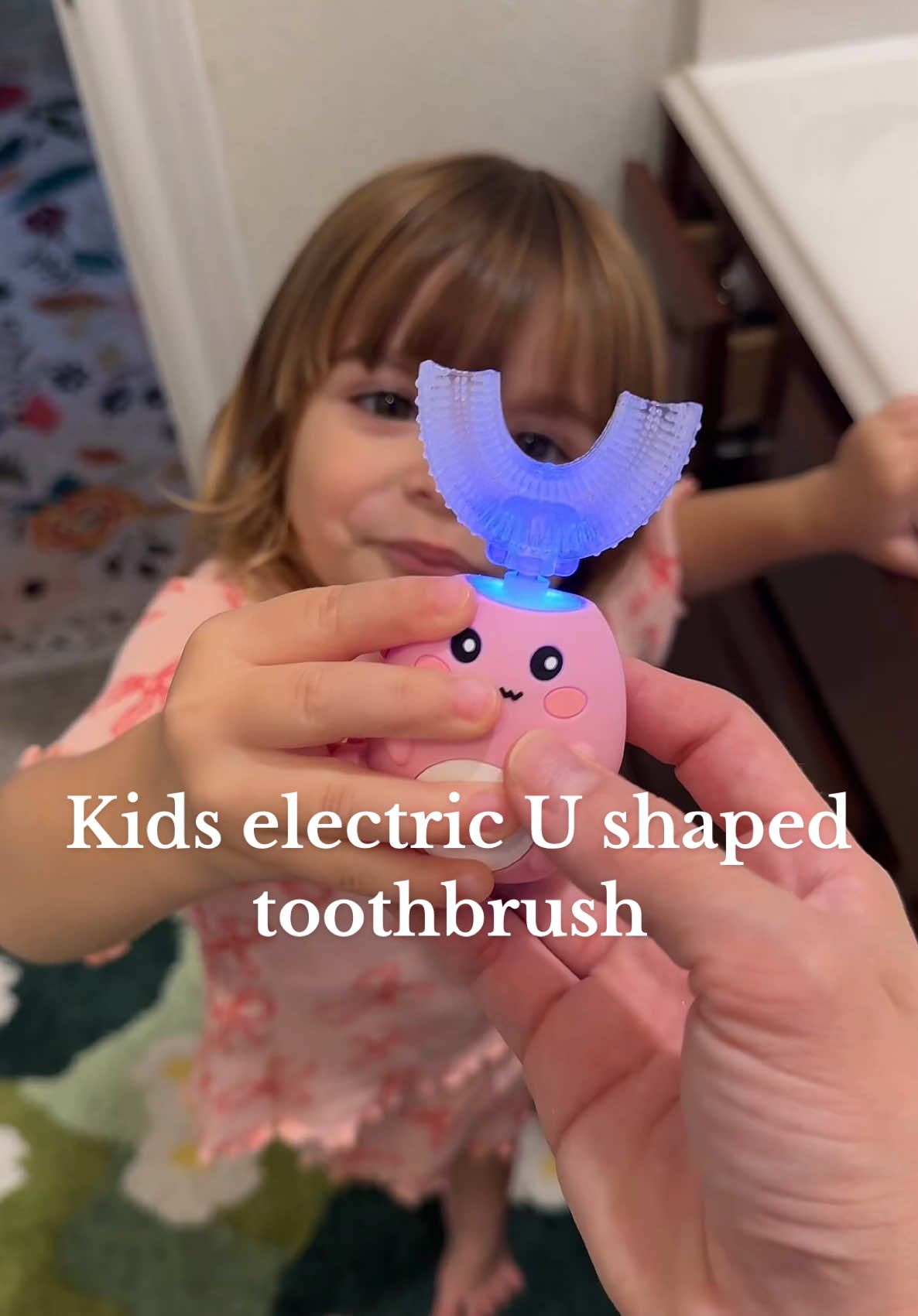 This is a great option if you have a little one that dislikes brushing their teeth!!! ##ushapedtoothbrush##kidstoothbrush##kidselectrictoothbrush