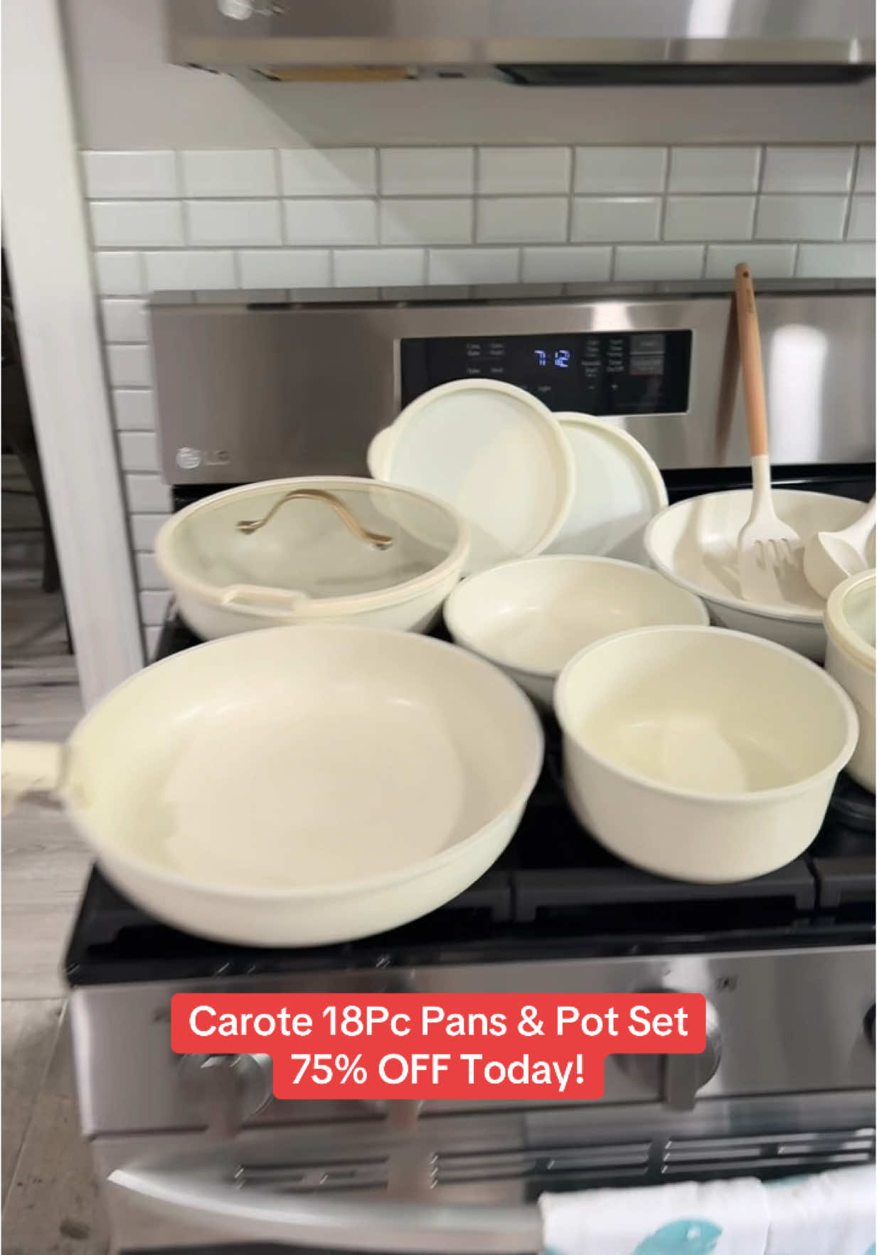 last day sale!! Carote Nonstick Cookware Set 18Pc 75% Off #carote #cookwareset #kitchenware #kitchen #homefinds #tiktokshopdeals #flashsale #kitchenfinds #cooking #nonstick #tiktokshopcreatorpicks 