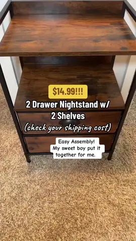 Crazy good deal for this small nightstand even after shipping cost!  #nightstand #bedroomfurniture #sidetable 