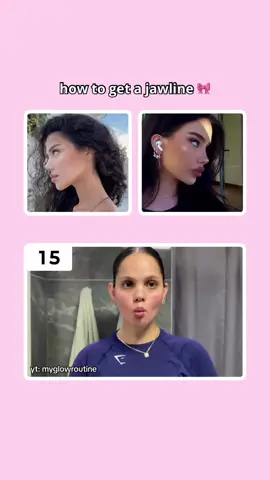 how to get a jawline 🎀 full tutorial on my youtube channel 💛 #exercise #GlowUp #viral #foryoupage #workout #tutorial #girlstips #fürdich #fy #fyp #foryou #furdich #beautytips #skincare #glowuptips 