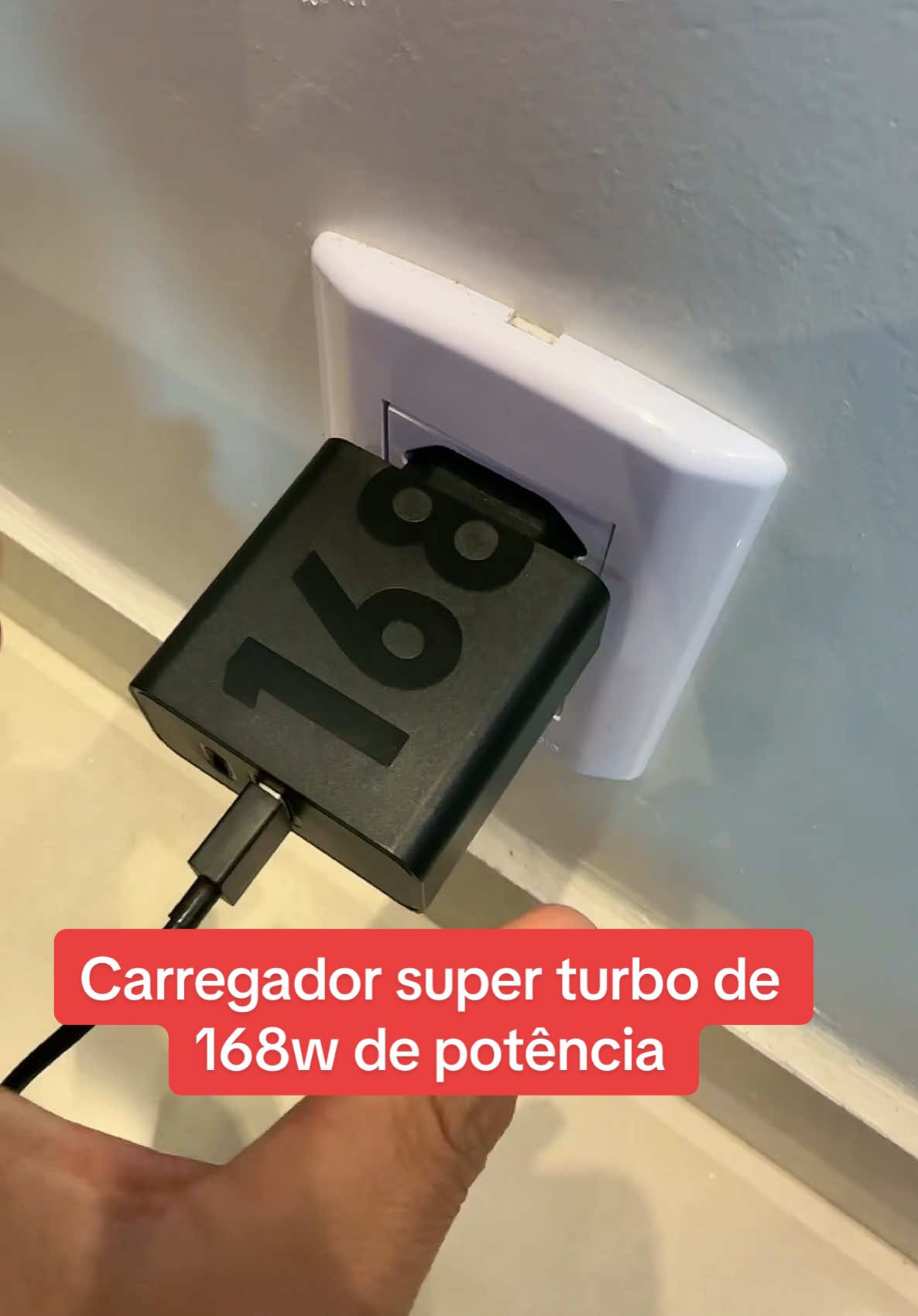 Carregador super turbo de 168w que carregar seu celular 16x mais rápido #tiktokshopchegou 