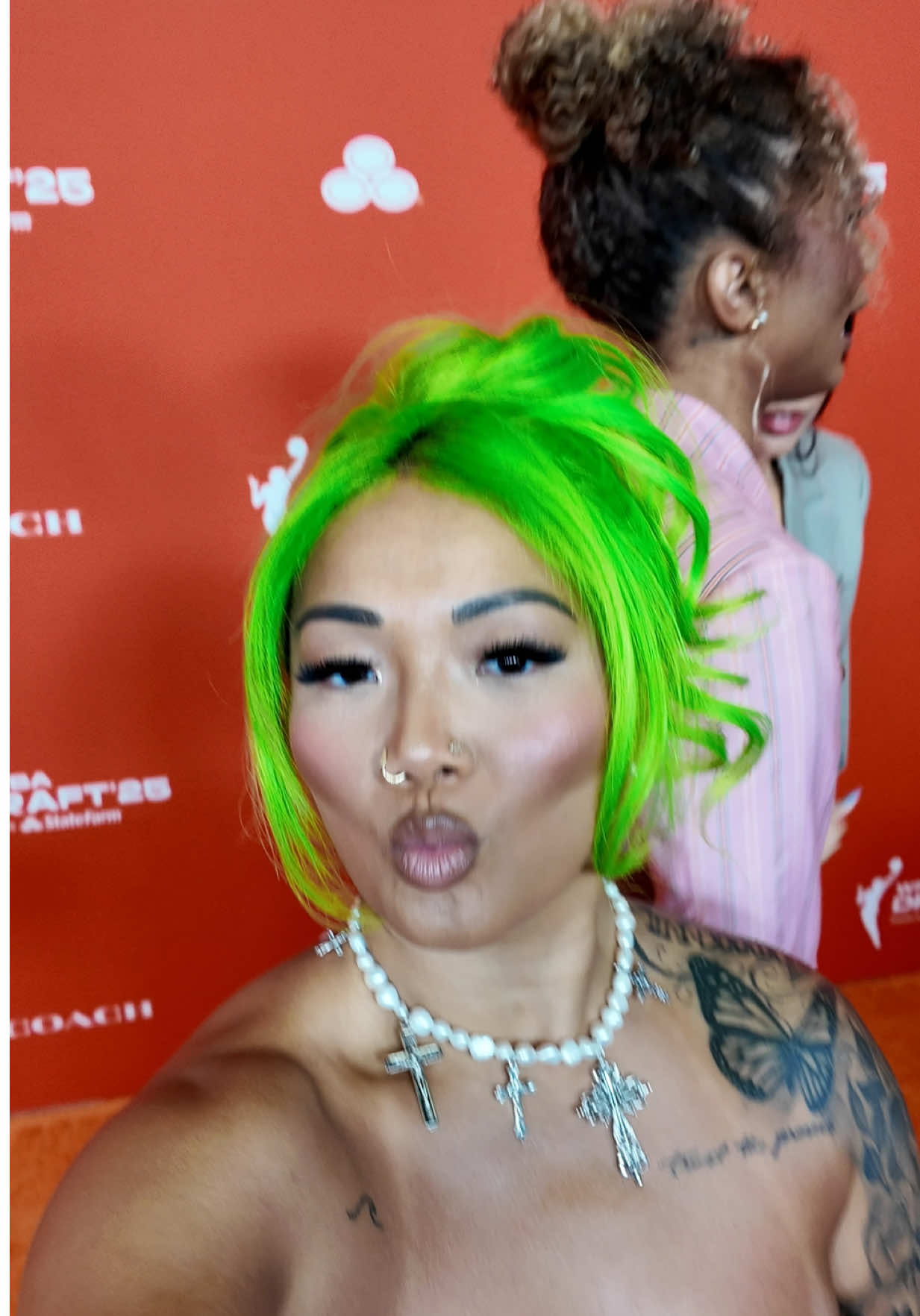 nails from the @WNBA draft 💅🏀 @KAYCE K 💚 #WNBA #draft #nails 