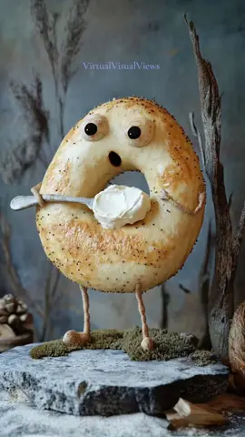 Cream Cheese Delights 🥯🥯🥯🫶🏻 #AIAnimation #ViralTikTok 