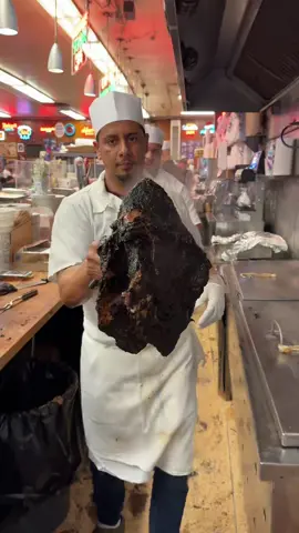 Cut straight from the steamer. #KatzsDeli #newyork #pastrami #nyc #WhereToEat #food #swisscheese #deli 