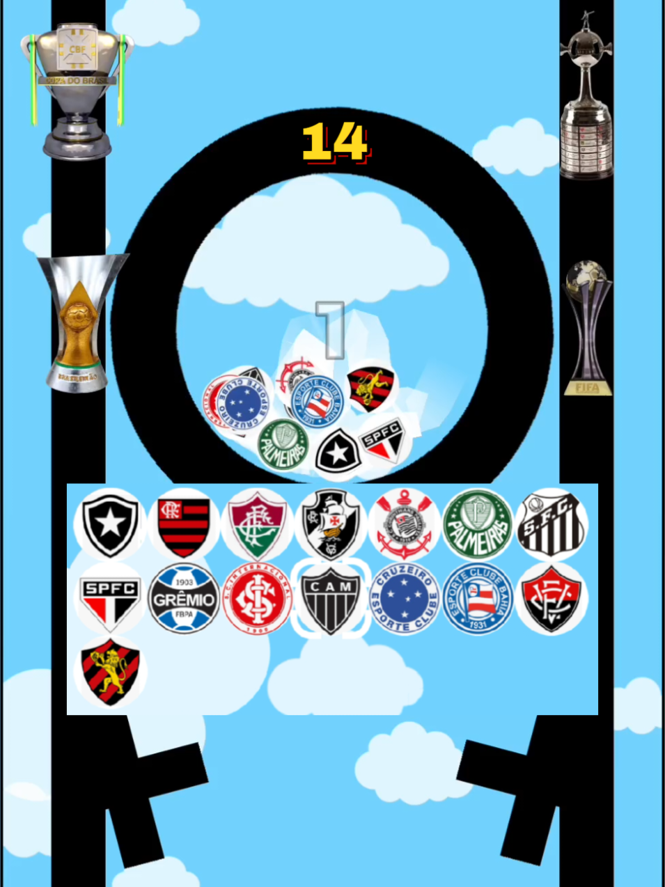 Botafogo Flamengo Fluminense Vasco Corinthians Palmeiras Santos São Paulo Grêmio Internacional Atlético MG Cruzeiro Bahia Vitória Sport #vasco #vascodagama #fluminense #botafogo #simplemarblerace 