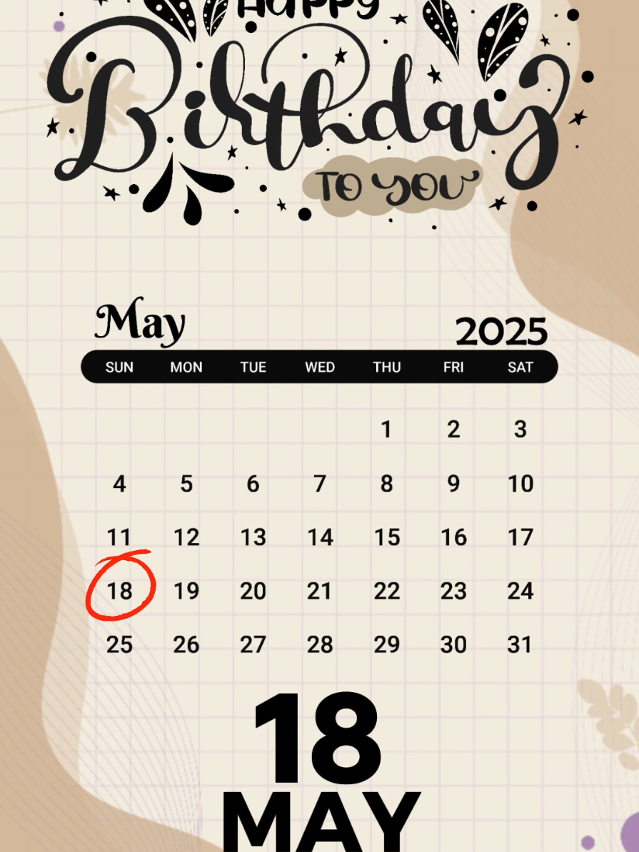 #CapCut 18 may #birthdaytemplate #happybirthday #birthday #aesthetic #fyp 