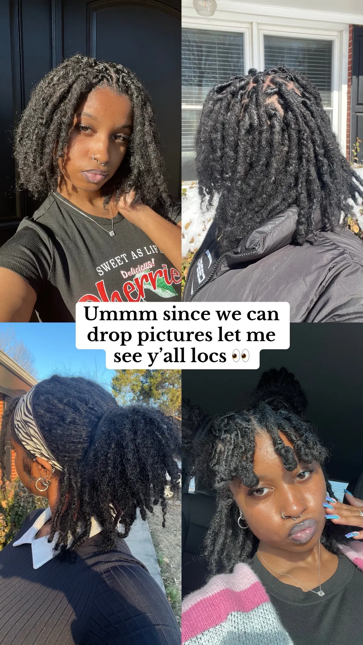 I’ve seen this going around and I like it lol so I’m doing it too 🫡 #starterlocs #loctiktok #locs #locjourney #locretwist #locstyles #locbangs #fyp 