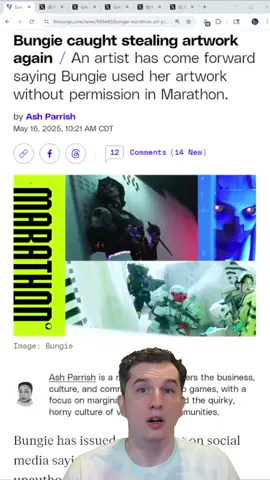 Bungie Stole Art for Marathon #bungie #marathon #gaming #fps #fpsgames #extractionshooter #arttheft