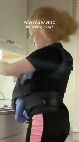 this carrier is a life saver 🫠 i actually finished the dishes! #babywearing 