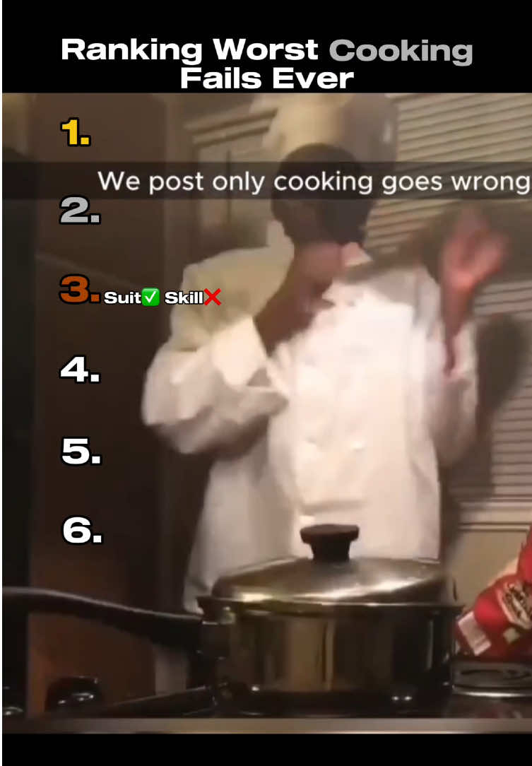 Bro needs skill instead of the suit🧑‍🍳  #cooking #cookingfail #fail #usa #prank 