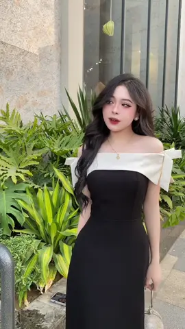 Váy trễ vai sang chảnh, thiết kế dáng A dài siêu xinh !!! #vaythietkecaocap #vaydutiecsangchanh #vaydutiec #Evii 