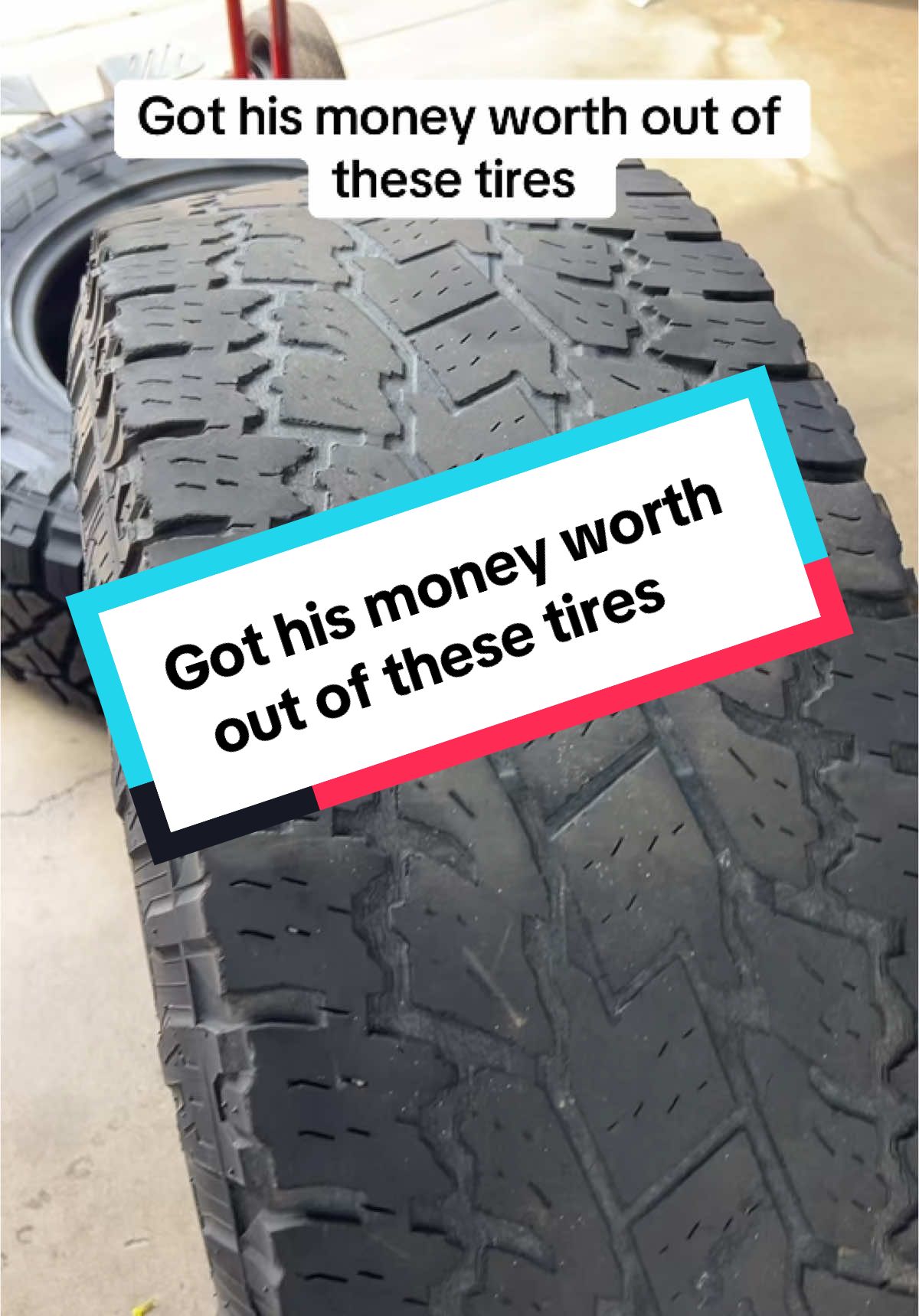 Got his money worth out of these tires 