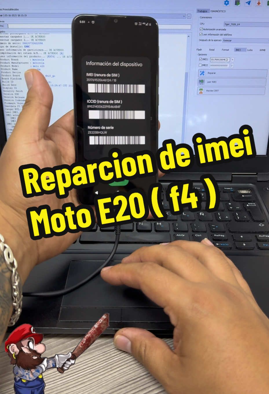 Reparacion de Imei moto e20 (f4) con Pandora tool #reparacionestelcelk #soluciones #testpoint #motoking #frpシ💫 #fyp #motoe20 #motorola 