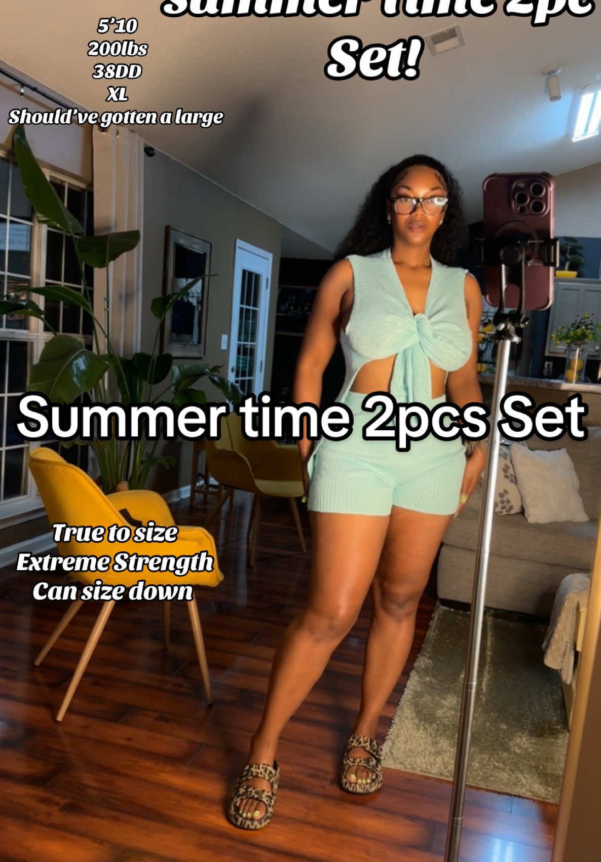 2pcs set for the summer time! Can wear several ways! #fyppppppppppppppppppppppp #womenfashion #tallgirl #friendly #2pcset #fashion #summervibes 