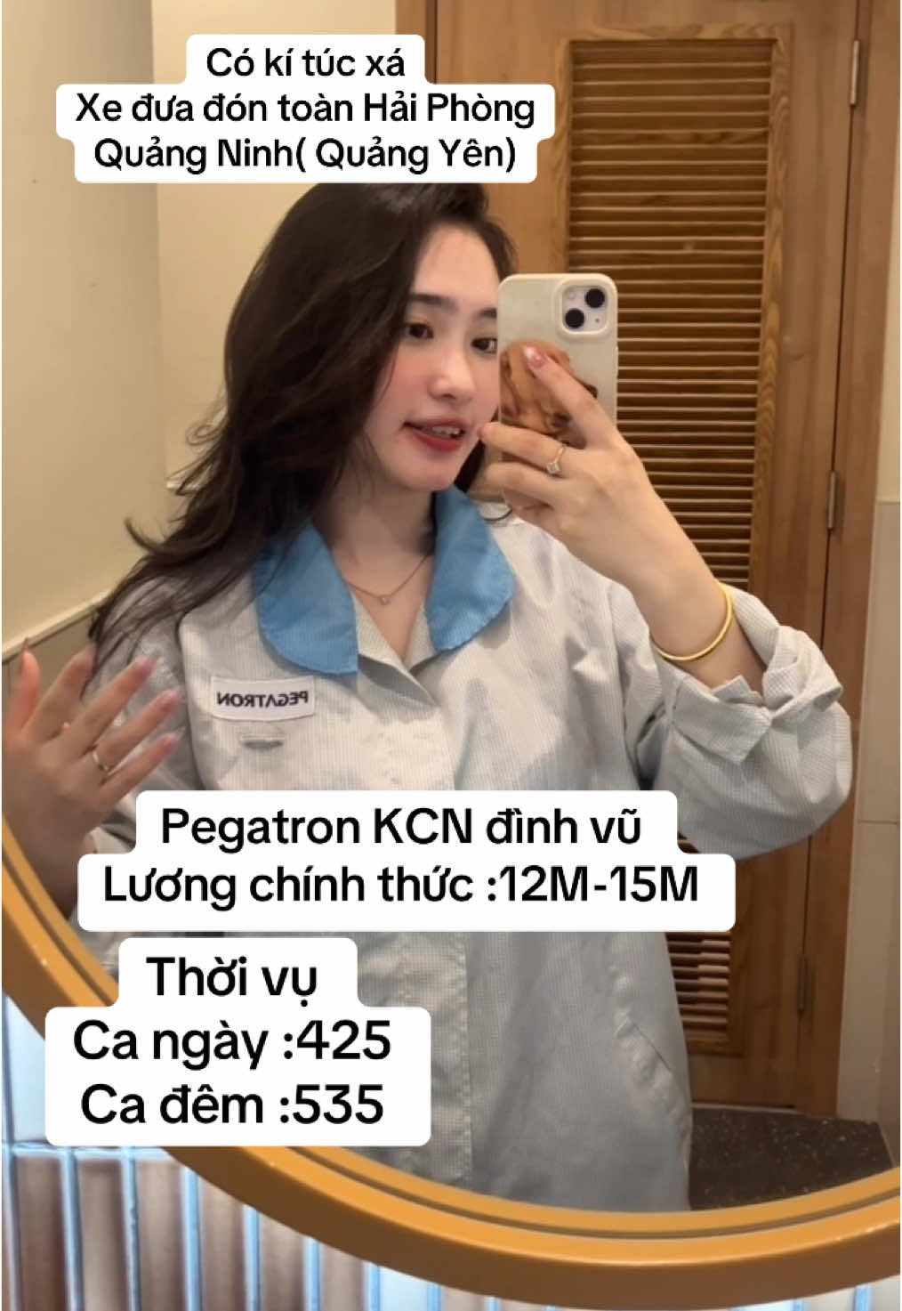 Pegatron tuyển công nhân viên chính thức thời vụ. Công nhân đến lần đầu được thưởng 7M . Nhanh tay nhắn tin đăng kí nào#xh #xhtiktok #kcndinhvuhaiphong #timviec #quangninh #quangyen #timvieclamtot 
