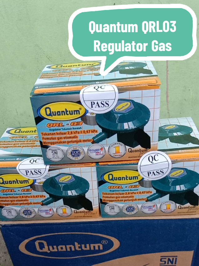 Quantum QRL03 – Regulator Gas meter hijau tekanan rendah. #quantum #regulatorgas #regulatorquantum 