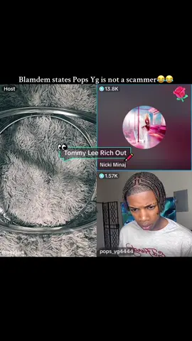 Blamdem states Pops Yg is not a scammer😂😂 #blamdem #blamdem #popsyg #nickiminaj 