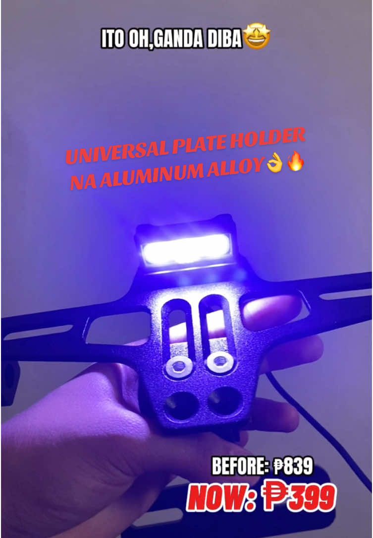 UNIVERSAL MOTORCYCLE LICENSE PLATE HOLDER WITH LED LIGHT👌🔥#hometokshop #homecarethur #homebudolfest #FitnessDealsForU #motor #quality #affordable #hotspeed #tiktokshopfunpayday #motorcycle #chrome #TiktokShopPH1212 #plateholder 