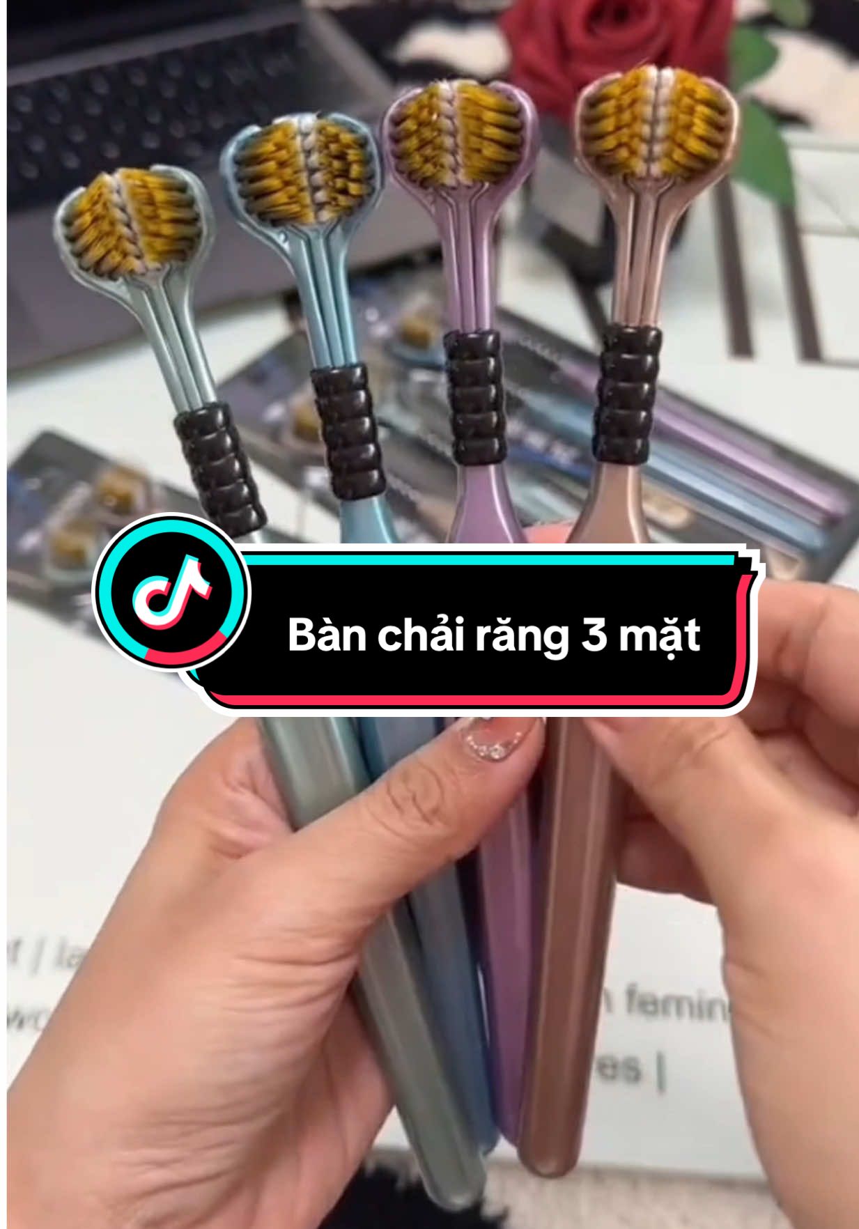 Bàn chải đánh răng 3 mặt giúp sạch răng nhanh chóng#banchai3mat #combo4banchaicongthaihoc #banchaidanhrang 