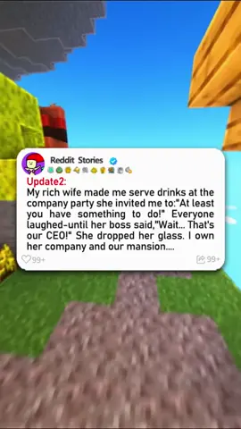My rich wife made me serve drinks at the company party she invited me to: