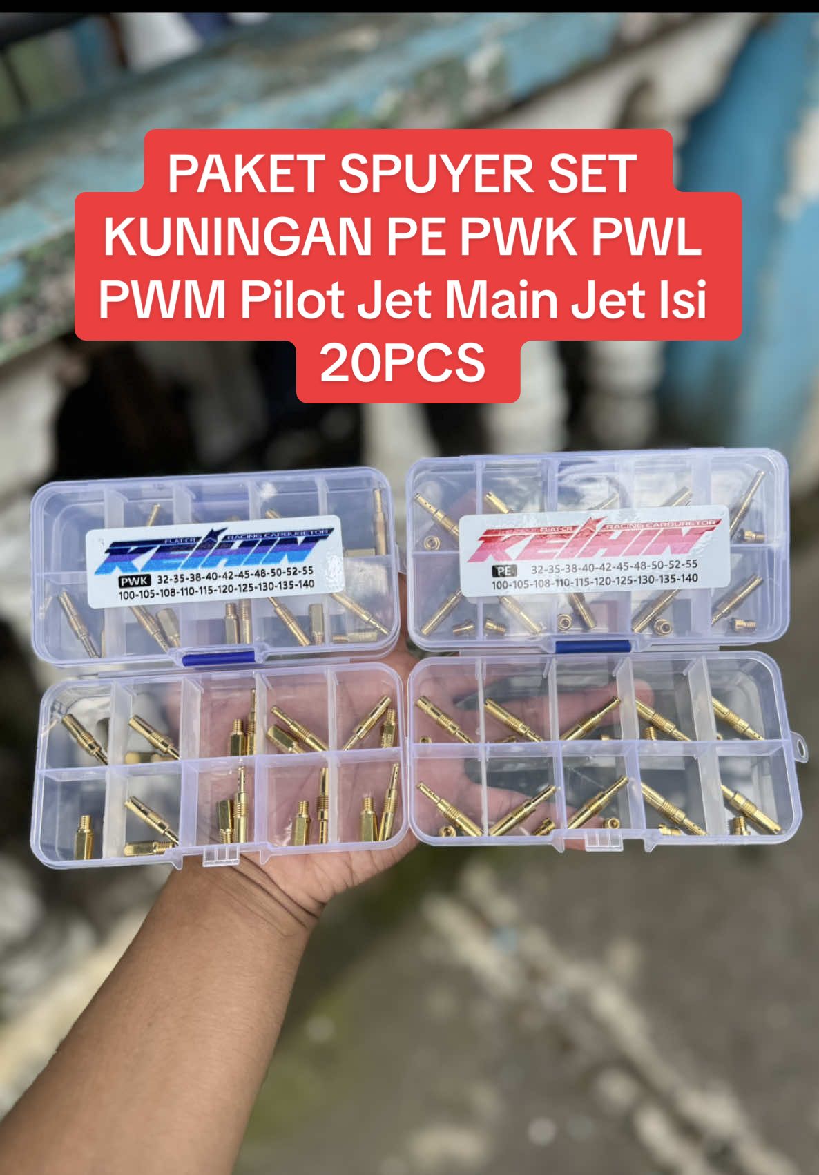 PAKET SPUYER SET KUNINGAN PE PWK PWL PWM Pilot Jet Main Jet Isi 20PCS
