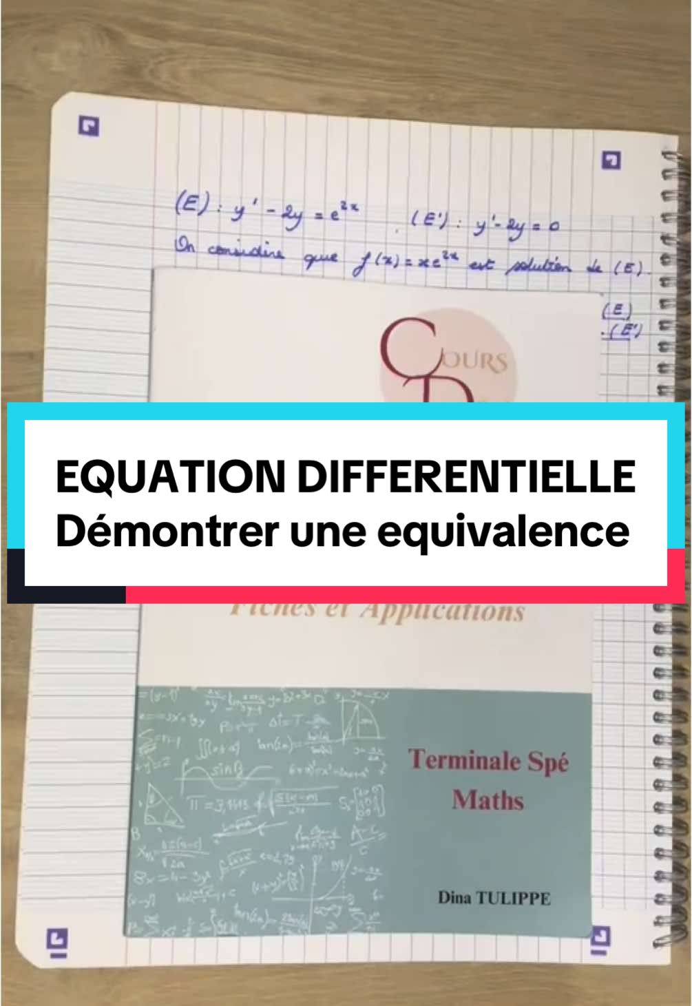 Équations Différentielles - Comment démontrer une équivalence ? J9 d’une longue session de révision du Bac. 1 vidéo par jour qui reprend les bases de chaque chapitre.  #maths #profdemaths #enseignement #bac #lycee #lyceens #bac2025 #examen #pourtoi#fyp #revisions #studytok #apprendresurtiktok 