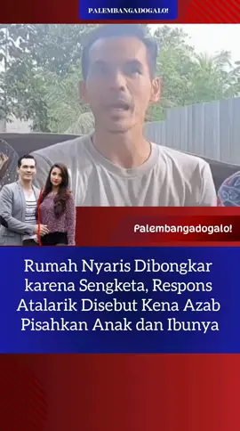 Pesinetron Atalarik Syach menanggapi komentar pedas netizen yang menyebut dirinya kena azab usai rumahnya hampir dibongkar paksa oleh pengadilan.  Rumah yang ia tempati sejak lama bersama anak-anaknya terancam dieksekusi, lantaran dibangun di atas tanah milik perusahaan lain. Sederhananya, terjadi sengketa tanah. Tak sedikit warganet yang mengaitkan situasi tersebut dengan konflik Atalarik dan mantan istrinya, Tsania Marwa. Beberapa tahun lalu, Atalarik terlibat konflik dengan Tsania. Mereka kemudian bercerai. Namun, masalah tak berhenti di situ. Atalarik melawan keputusan pengadilan, yang menyebut hak asuh anak jatuh ke tangan ibunya. Atalarik malah memaksakan kehendaknya dan merebut anak dari Tsania, untuk tinggal bersamanya Bahkan Atalarik melarang Tsania bertemu anak-anak mereka. Disebut kena azab, Atalarik tak ambil pusing. Ia yakin bahwa yang dialaminya karena takdir Allah, bukan seperti dugaan netizen. Vid: intens Artikel: kompas #atalariksyah #artis #tiktokseleb #gosip #palembangadogalo #viralpalembang #infopalembang #viral #fypシ゚ #tiktokberita #tiktokviral 