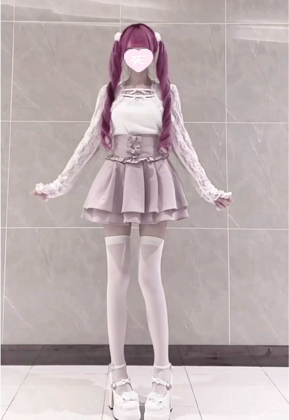 很少穿粉白 #量產型 #派手髪女子 #08  