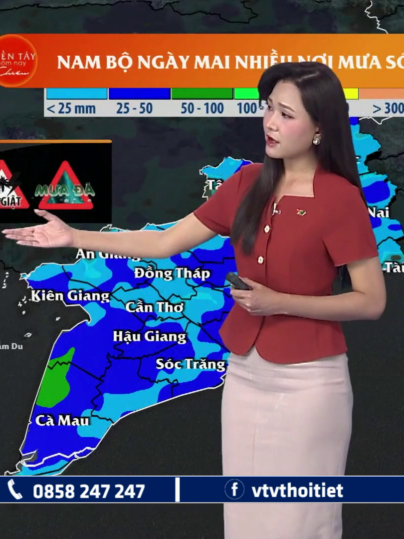 Dự báo thời tiết Tây Nam Bộ ngày mai 18/05/2025 | VTVWDB