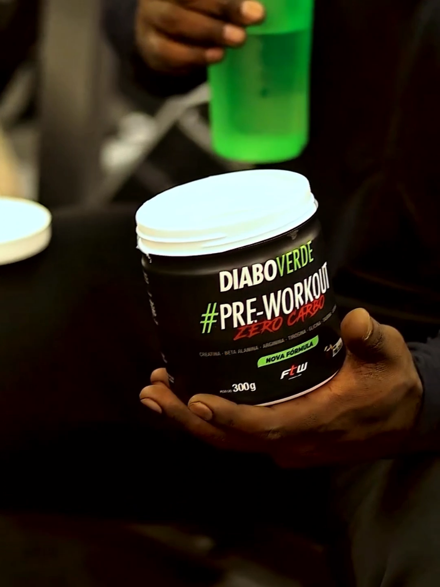 Diabo Verde Pré Workout Zero Carbo Sabor Pina Colada 300g - FTW é o pré-treino ideal para quem treina pesado e segue uma dieta restrita. #tiktokshopchegou #tiktokshop #pretreino 