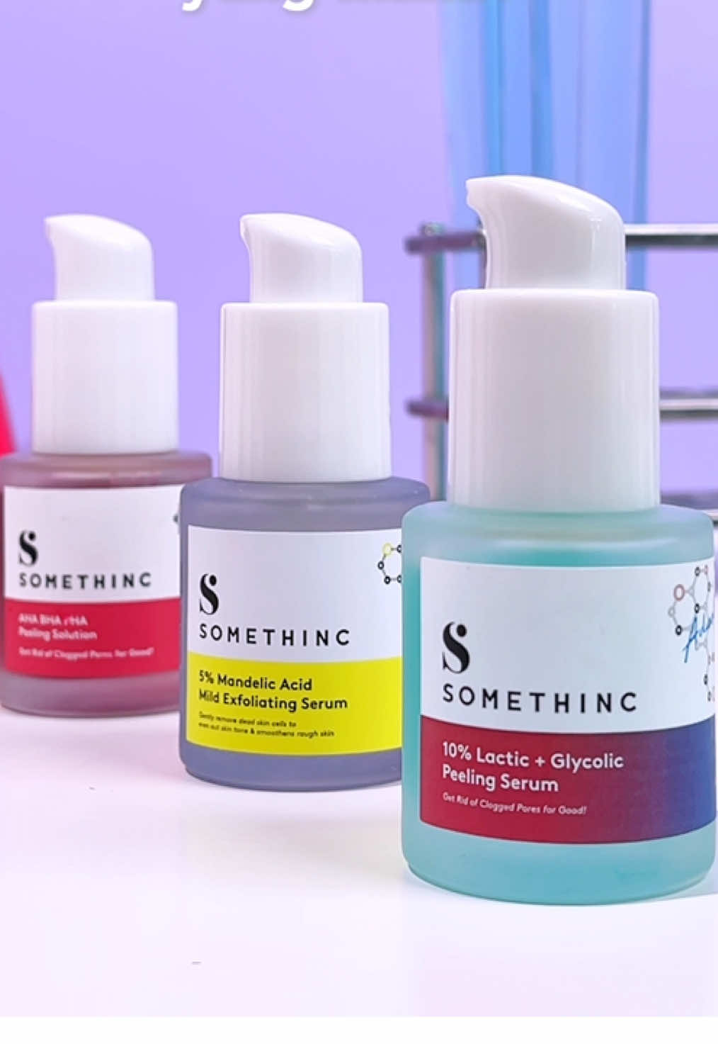 Pick Your Peeling Serum🩵❤️🩶 Beginners? Advanced? You're all welcome to peel good! Somethinc Peeling Serum diformulasikan dengan dosis-dosis yang berbeda sesuai kebutuhan kulit kamu Squad! ✨#Somethinc #PakaiSomethinc 