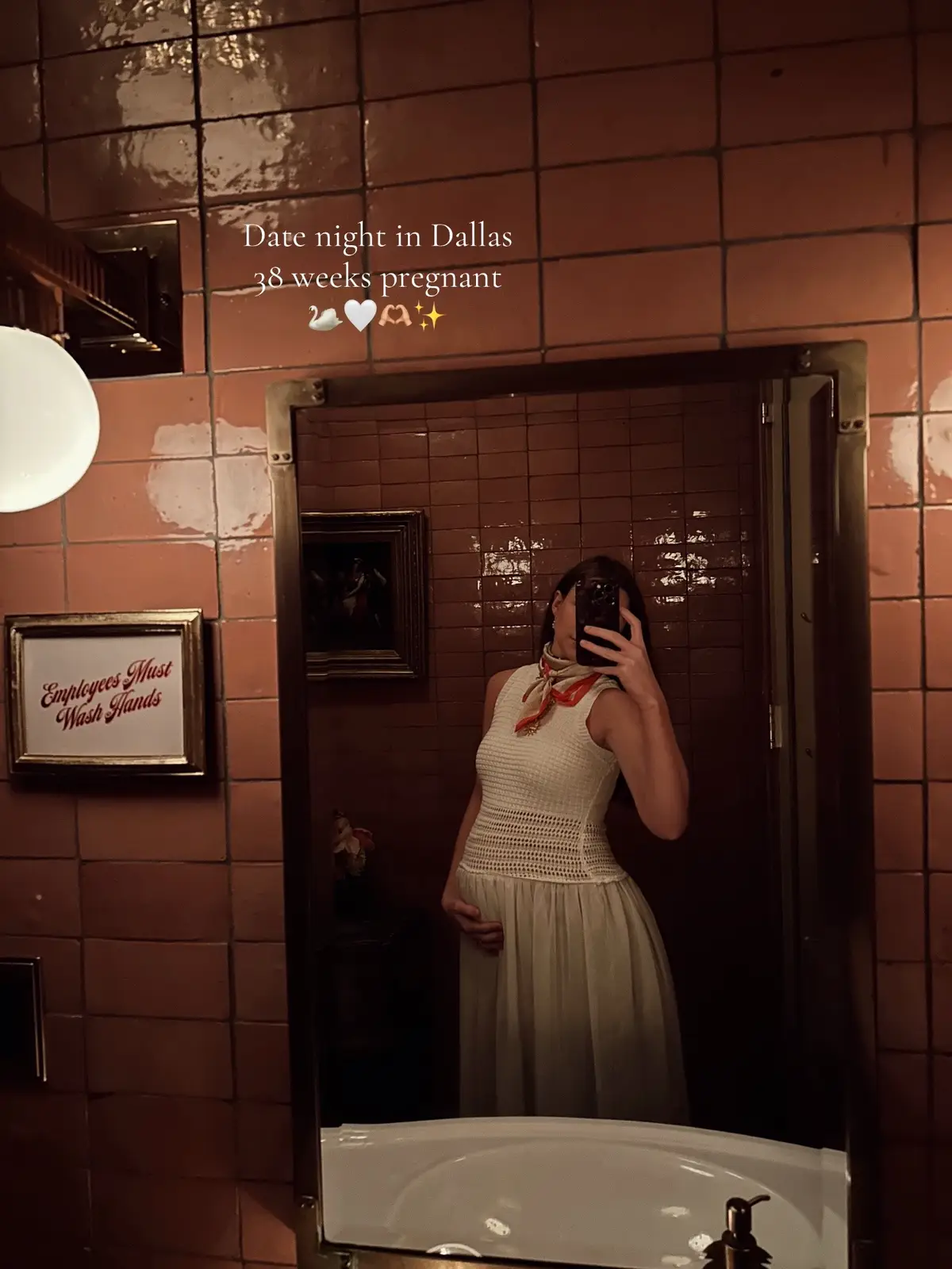 One of my fav date nights together 🫶🏼 #38weekspregnant #peppermayo #tjmaxxjewelry #datenightideas #carbonevino #dallasmicroinfluencer 