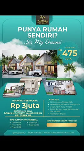 Selamat datang di perumahan kami. Dengan model yang modern , dan berkualitas, bisa KpR tanpa DP #rumahminimalis #rumahmewah #rumahtangga #rumahkpr #rumahkprssyariah #kprbsisyariah #kprbsisyariah 