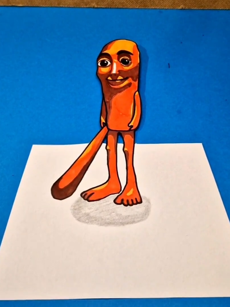 3D Illusion on Paper Tung Tung Tung Sahur 🔥👍 #tungtungtung #sahur #trending_video #3d #illusion #opticalillusion #usacreator #usa_tiktok🇺🇸 #foryoupagе #viralart #tutorial #3ddrawing  #drawings 