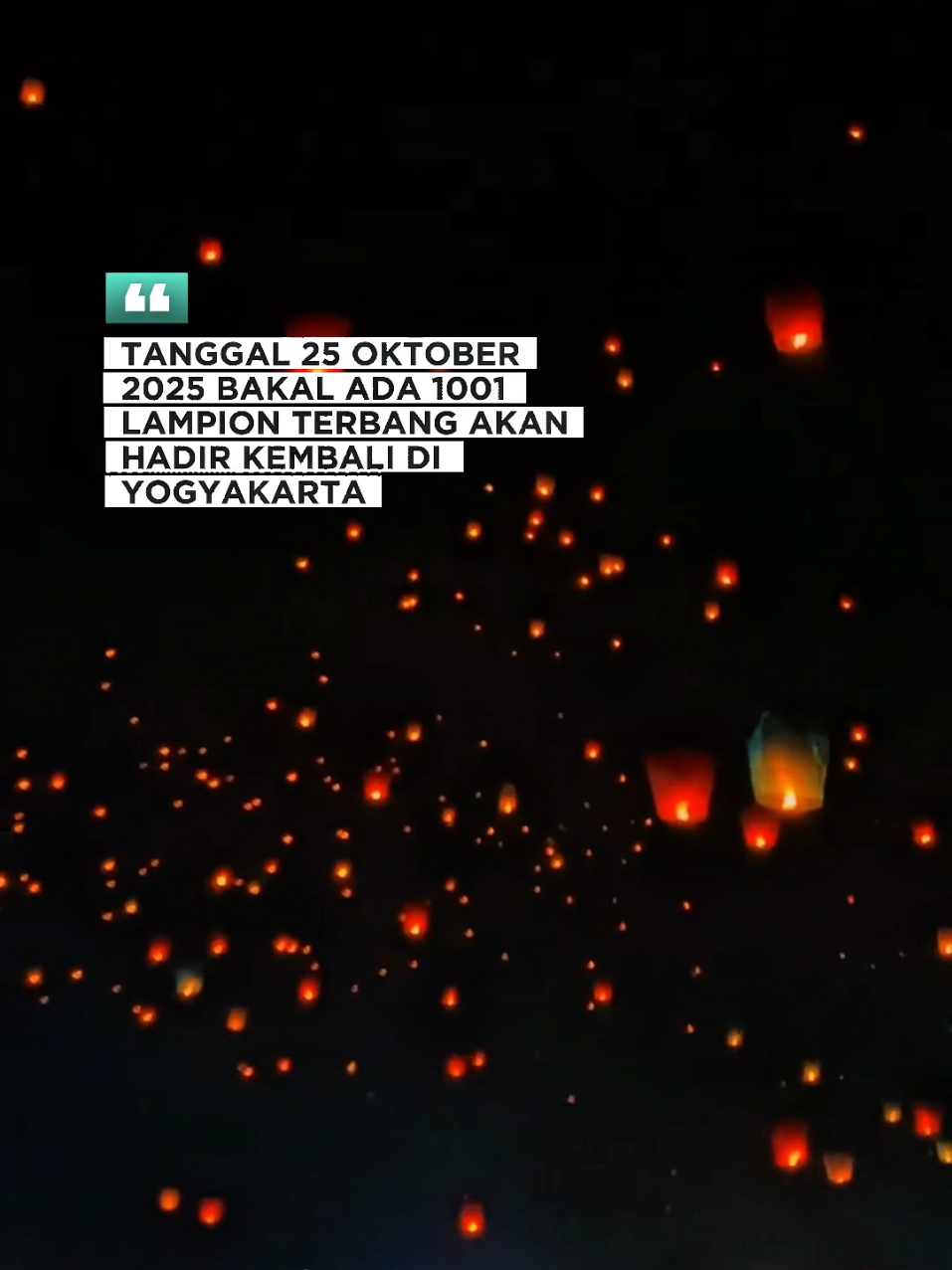 FESTIVAL LAMPION HADIR KEMBALI DI JOGJA 2025 Catat tanggalnya ! 🗓️ 25 Oktober 2025 📍 18.00 - Selesai 🎟️ 110 K ( 1 Orang tanpa lampion ) 🎟️ 179 K ( 2 Orang + 1 Lampion ) 🎟️ 605 K ( 5 Orang + 1 Lampion ) Note : -  Harga bisa berubah jika harga tiket early bird telah habis ✅ -  Tiket event belum termasuk tiket masuk wisata ✅ -  Anak dibawah 7 tahun tidak perlu tiket lampion Karna Gratis ✅ BELI TIKETNYA DI SINI 👇 https://tiketevent.id/aff/9054/ledeparis2025 #festivallampionjogja #jogja24  #lanternefestivaldeparis2025  #yogyakartaistimewa #jogja #jogjaistimewa #1001lampion  #parangtritisjogja #jogjakarta   #festivallampion #eventjogja  #xybca #fypage #fyp #fypシ゚  #wisatajogja #bantul #exploreyogyakarta 