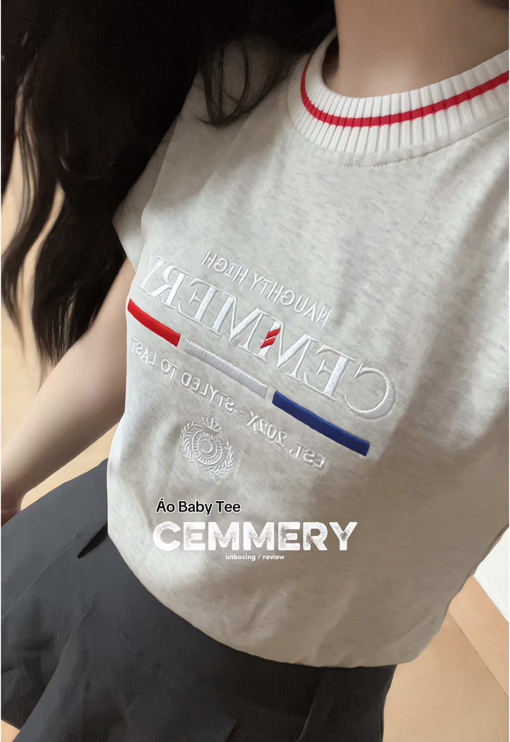 Baby Tee nhà CEMMERY đơn giản mà xinh iu quá nè mấy bà #cemmery #babytee #aothunlocalbrand #macdepmoingay #thoitrang #outfit #basic #reviewlamdep #viral #muataitiktok #unboxing 
