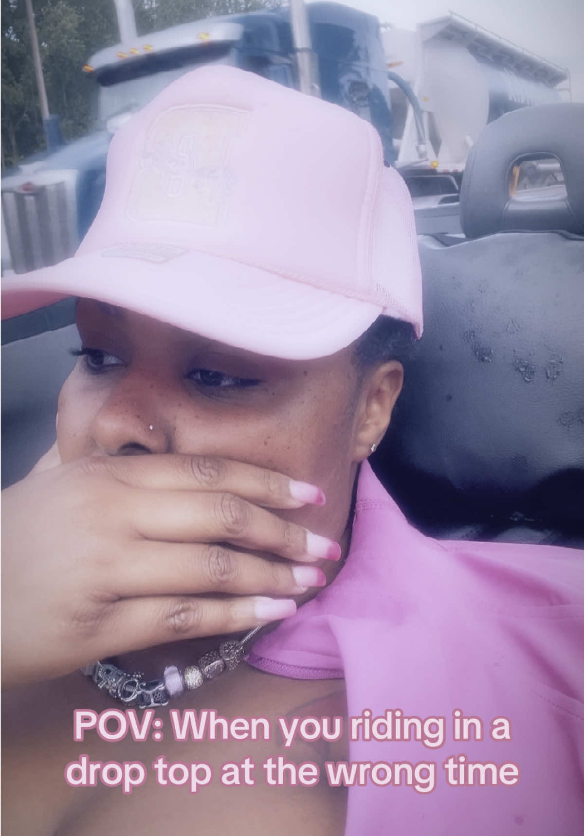 POV: When you riding in a drop top at the wrong time The song came on at the perfect time 😭😭😭😭😭 #whatthehell #storm #fyp 
