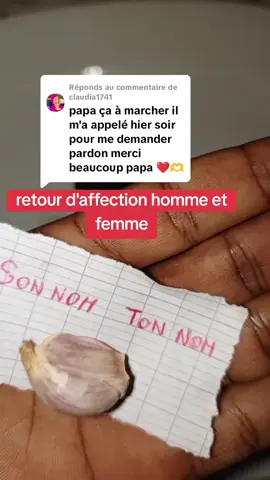 Réponse à @claudia1741 retour d'affection homme et femme 