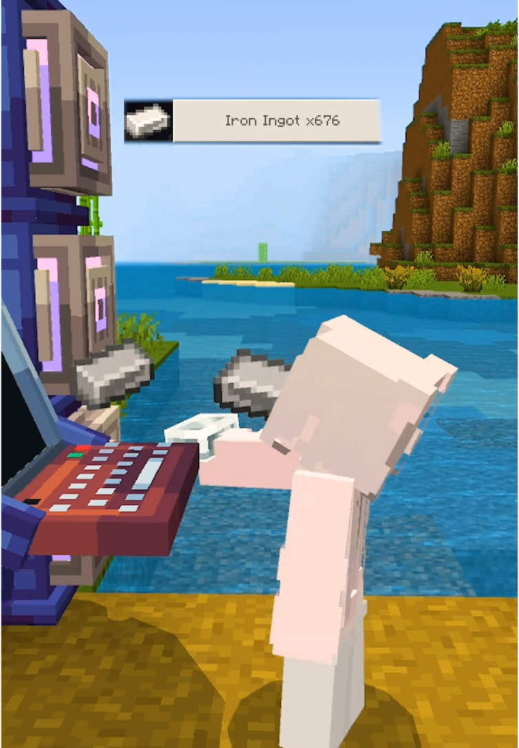 ORGANIZADOR DE ITENS INFINITO NO MINECRAFT BEDROCK #Minecraft #fyp #minecraftpe 