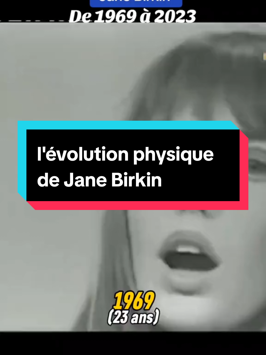 l'évolution physique de Jane Birkin, de 1969 à 2023 #janebirkin  #birkin  #gainsbourg  #chanteuse  #comedienne  #france  #angleterre  #cejour-là 