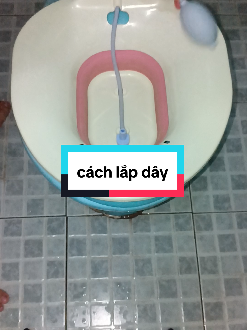 Cách lắp dây đơn giản cho chậu xông phụ nữ gấp gọn  #xuhuong #chauxonghoivesinhphunu #chauxongphukhoa #chauxonggapgon 