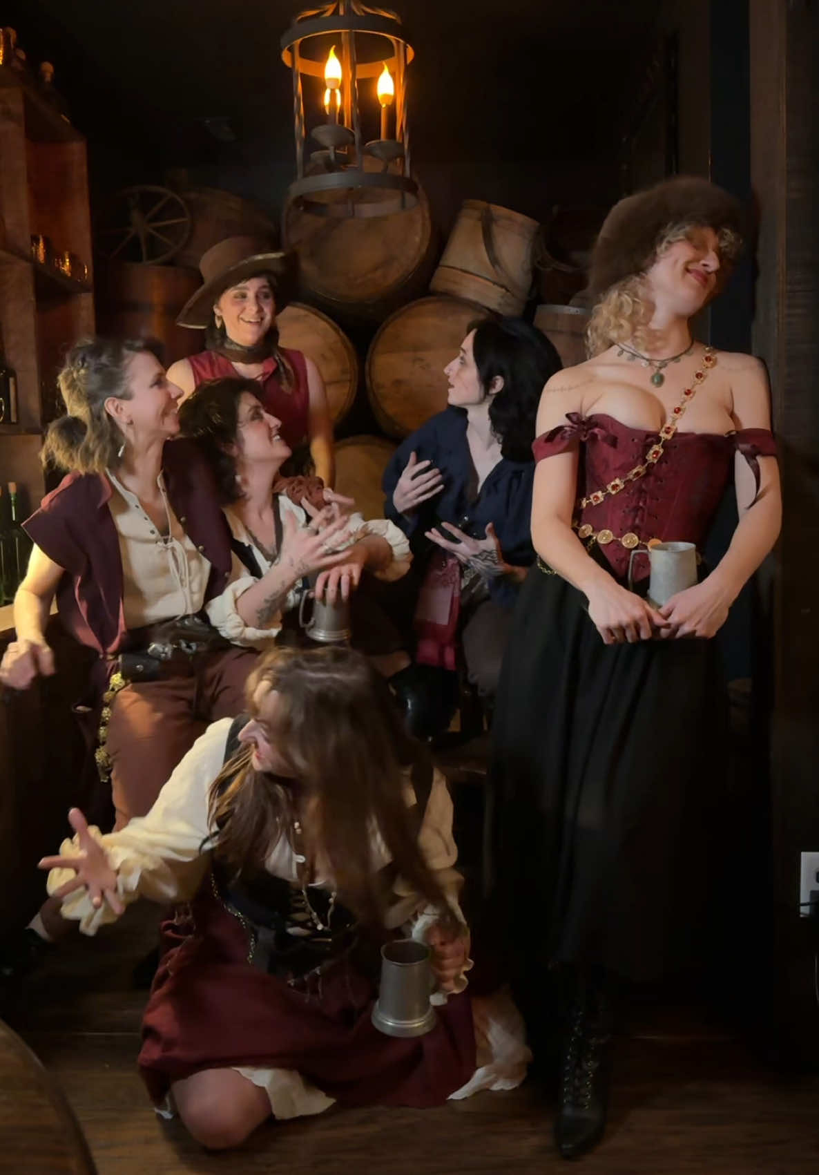 LMAOOO when the bar maid distracts the sailors. part two of @Lady Epi video from a few years ago whom who missed dearly. @norah @French Meadows @Laurel Streed @Paige #pirate #piratecore #lgbtq #wlw #sapphic #fantasy #cosplay 