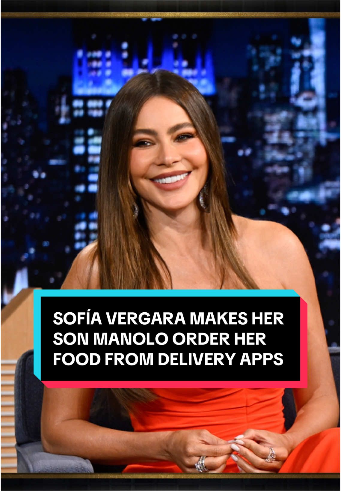 @Sofia Vergara makes her son Manolo order her food from delivery apps 😭 #FallonTonight #TonightShow #SofiaVergara #JimmyFallon 