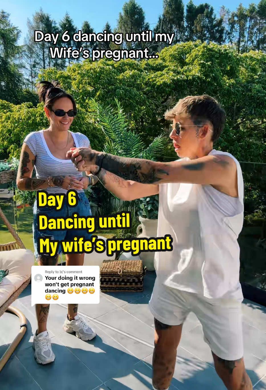 Replying to @bj day 6 dancing until my wife’s pregnant #funny #joke #ivf #ivfjourney 