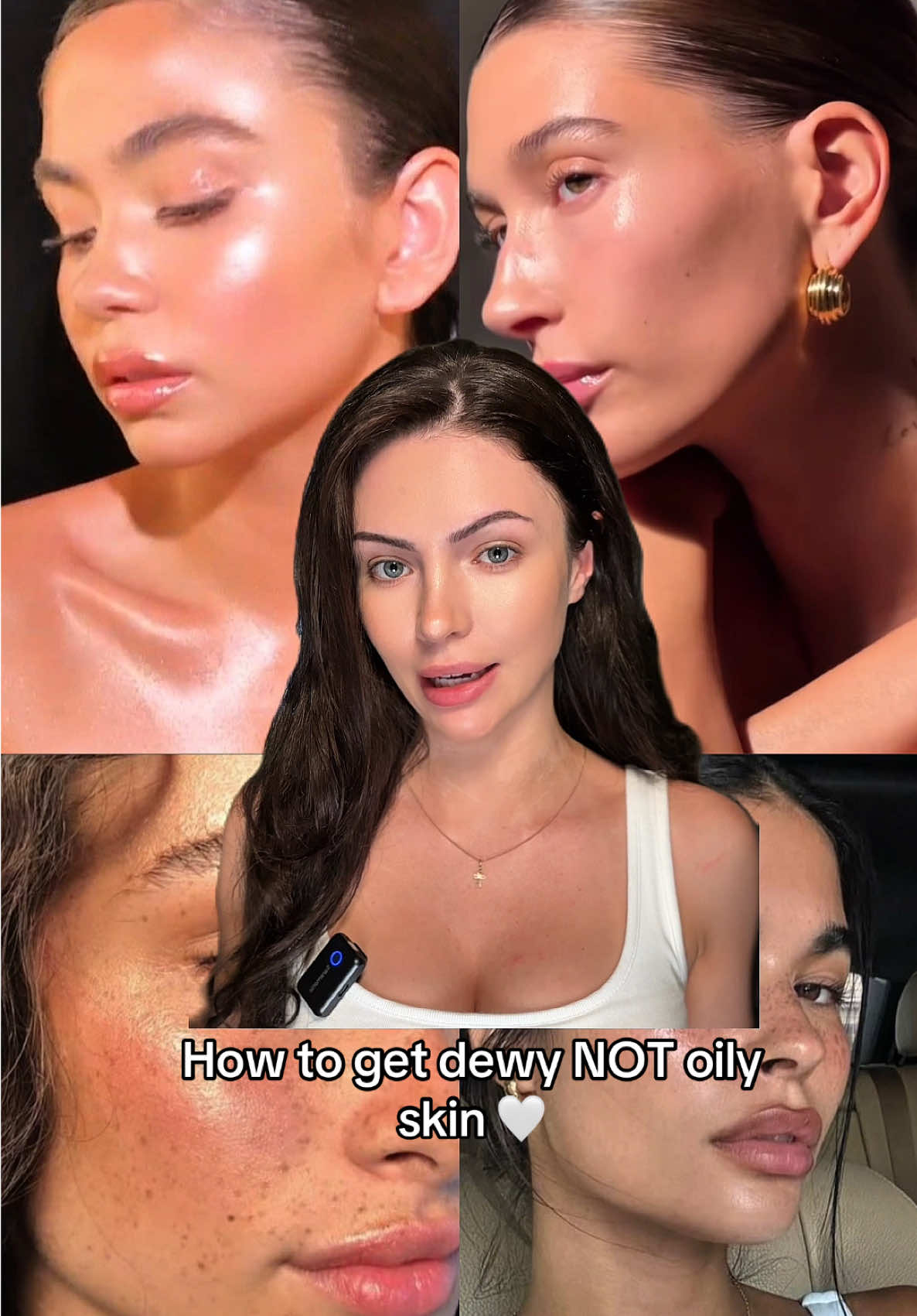 2 steps to dewy NOT oily skin🤍 using @skyandsolcompany face serum & sunscreen, @jane iredale foundation & @urban decay face bond luminizer #makeup #makeuptutorial #makeuptips #dewyskin 