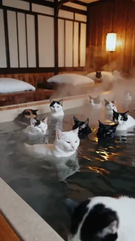 Hot spring bath with my cats #Romania #bucuresti #spa #romaniaforyou #ai #pisici #pisiciromania #funnycats