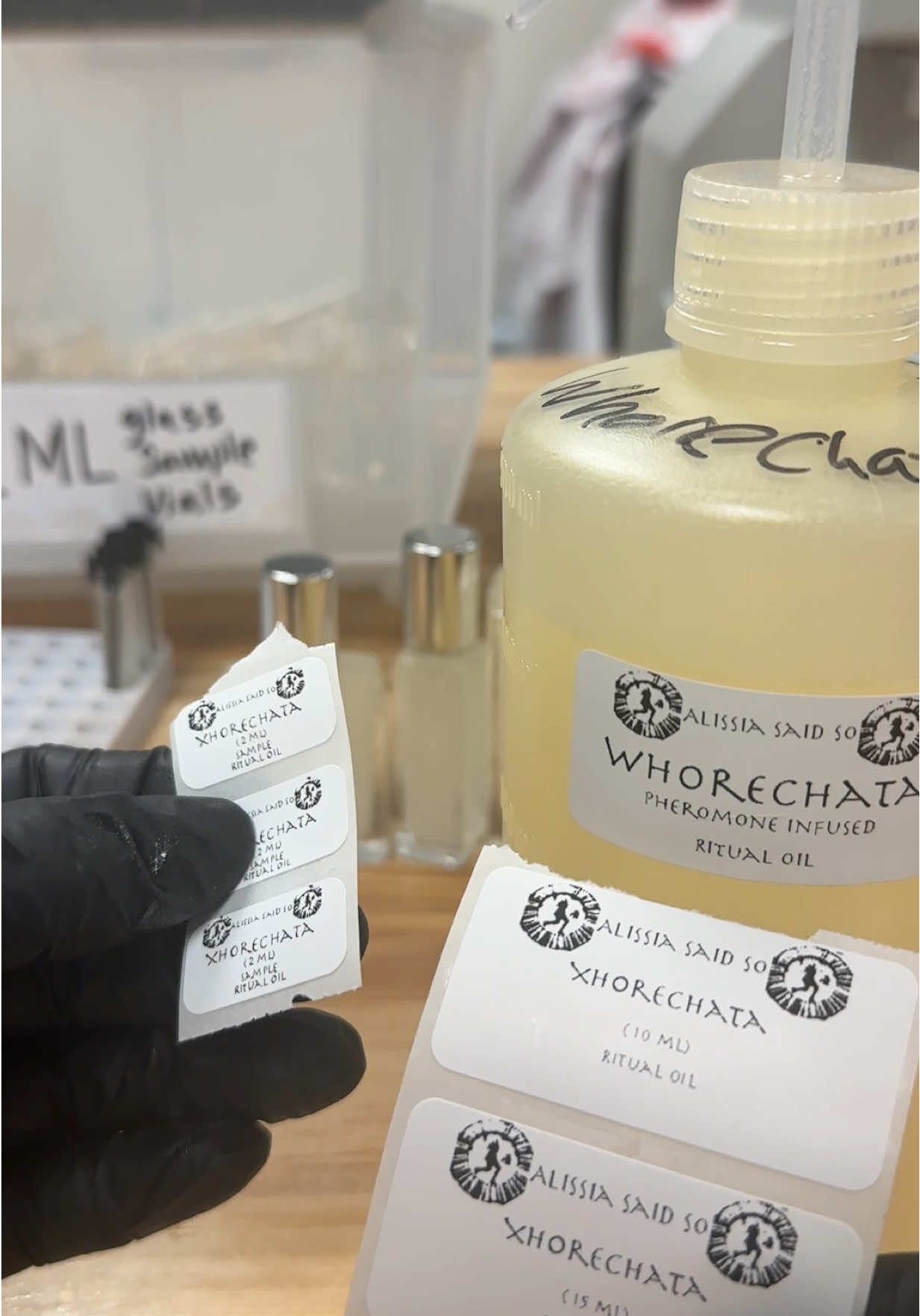 Replying to @несчастье this batch will be gone in a matter of days, but we do release it in limited drops, meaning we may run out but we can make more if you want but you will have to wait, oh  and the bottles are made to order. Our perfume studio may be small, but we do everything with passion and dedication. This means you will get true to sent high-quality freshly macerated complete perfume. Check out our lives we make perfume every day. Monday through Friday. 