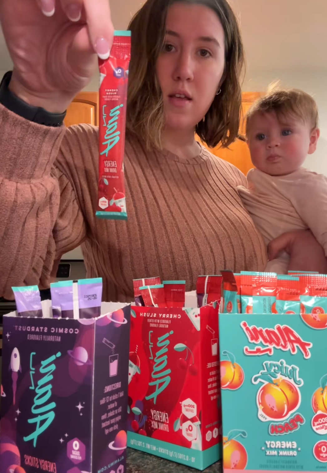 If you’re obsessed with Alani, but can’t stand how much you’re spending on it…. You need to try the packets!! #alani #alaninu #energydrinks #cherryslush #cosmicstardust #juicypeach #pinkslush #hawaiianshavedice 