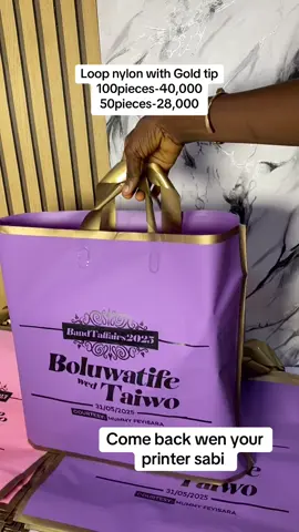 Loop nylon selling out#paperbags #nylons #weddingvibes #souvenirs #tik_tok #fypシ゚ 